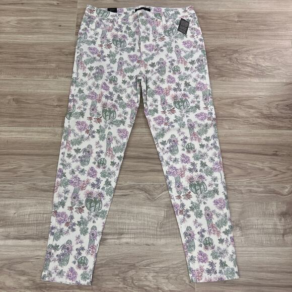 Truth + Theory Super Soft Stretch Multicolor Floral Skinny Jeans Size 16 - Picture 1 of 8